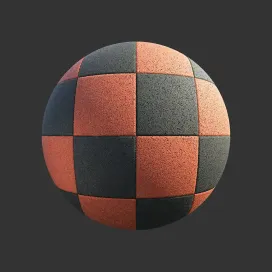 Ground mulch rubber pattern